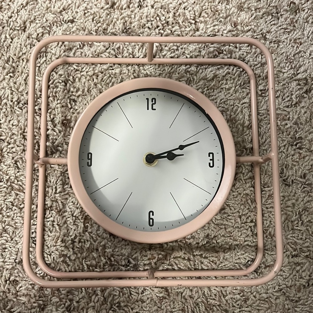 At Home Pink Alarm Clock